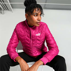 Women's Woven Bomber Jacket, Pinktastic, extralarge-IND