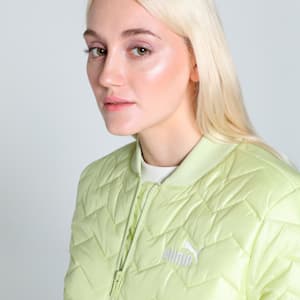 Women's Woven Bomber Jacket, Pistachio Green, extralarge-IND