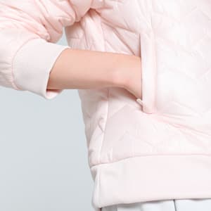 Women's Woven Bomber Jacket, Island Pink, extralarge-IND