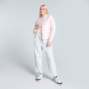 Women's Woven Bomber Jacket, Island Pink, extralarge-IND