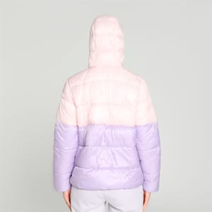Women's Colorblock Padded Jacket, Vivid Violet, extralarge-IND