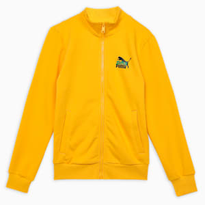 Super Boy's Knitted Jacket, Yellow Sizzle, extralarge-IND