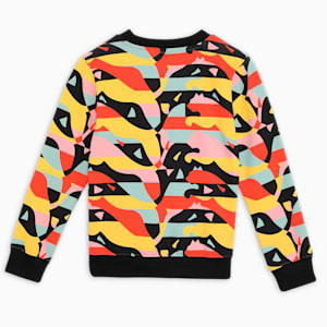 Worldwide Printed Boy's Sweatshirt, PUMA Black, extralarge-IND
