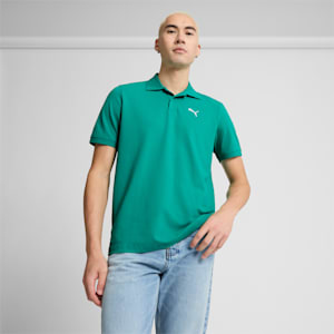 Essential Pique Men's Polo, Sparkling Green, extralarge