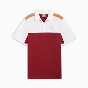 Essential+ Block Men's Polo, Intense Red, extralarge