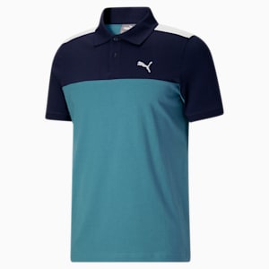 Essential+ Block Men's Polo, Bold Blue, extralarge