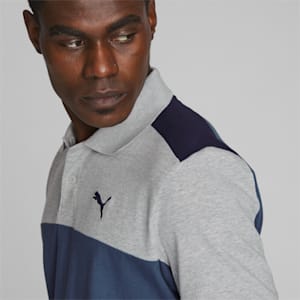 Essential+ Block Men's Polo, Inky Blue, extralarge