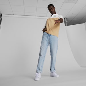 Essential+ Block Men's Polo, Sand Dune