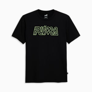 Camiseta estampada PUMA para hombre, PUMA Black, extragrande