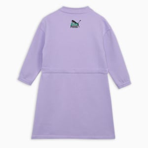 Super Girl's Graphic Dress, Vivid Violet, extralarge-IND