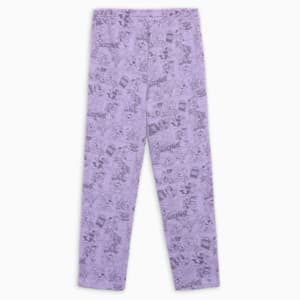 Super PUMA Girl's Printed Pants, Vivid Violet, extralarge-IND