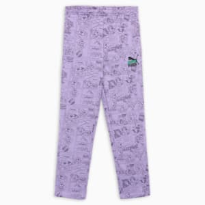 Super PUMA Girl's Printed Pants, Vivid Violet, extralarge-IND