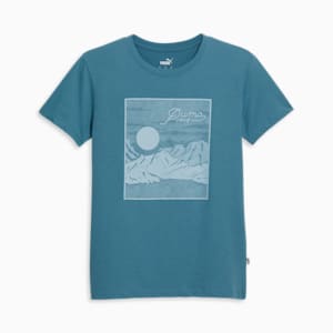 T-shirt graphique Trail, femme, Bleu audacieux, très grand