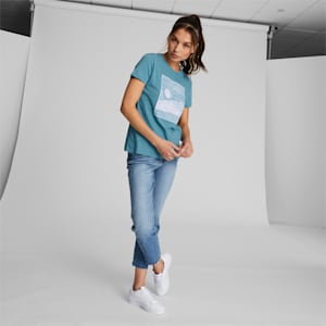T-shirt graphique Trail, femme, Bleu audacieux, très grand