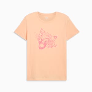 Playera para mujer Big Cat Energy, Peach Fizz, extralarge