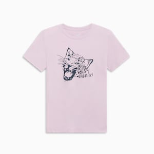 Playera para mujer Big Cat Energy, Grape Mist, extralarge