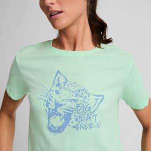 Big Cat Energy Women's Tee, Fresh Mint, extralarge