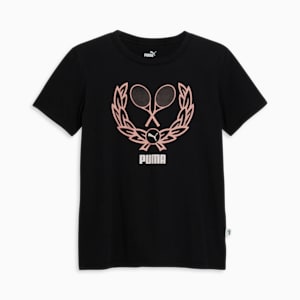 Camiseta Racket de mujer, PUMA Black, extragrande