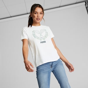 Camiseta Racket de mujer, PUMA White, extragrande