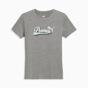 Vintage Script Logo Women's Tee, Puma Cell Viper, extralarge