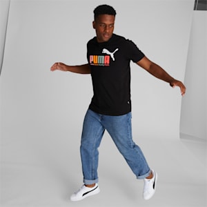 Camiseta multicolor Essentials+ de hombre, PUMA Black, extragrande