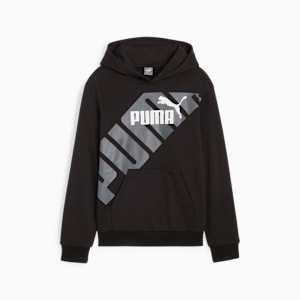 PUMA POWER Youth Graphic Hoodie, PUMA Black, extralarge