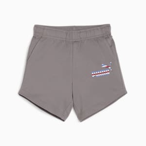 Shorts para niños ESS+ SUMMER CAMP, Cast Iron, extralarge