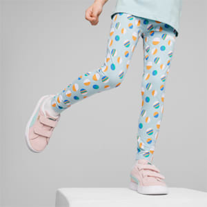 SUMMER CAMP Kids' Leggings, Turquoise Surf, extralarge-IND