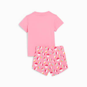 Conjunto de playera y shorts para infantes ESS+ Summer Camp, Fast Pink, extralarge