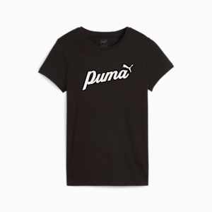 ESS+ Women's Script Tee, PUMA Black, extralarge