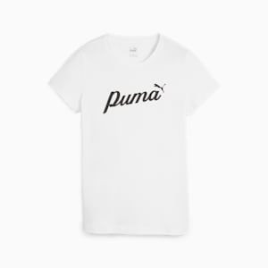 ESS+ Women's Script Tee, PUMA White, extralarge