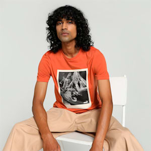 Men's Sport Graphic Slim Fit Tee, Chili Powder, extralarge-IND