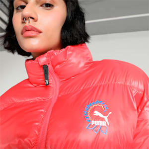 Classics Women's Padded Puffer Jacket, Electric Blush, extralarge-IND