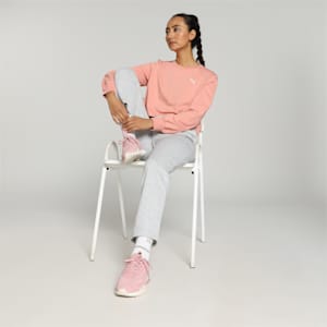 Women's Crew-Neck Relaxed Fit T-shirt, Poppy Pink, extralarge-IND