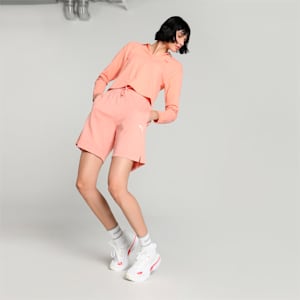 ESS Women's High-Waist Shorts, Poppy Pink, extralarge-IND