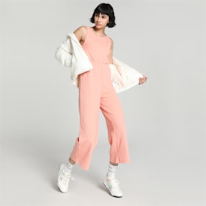 Women's Knitted Jumpsuit, Poppy Pink, extralarge-IND