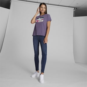 Camiseta Trail Remix para mujer, Purple Charcoal, extralarge