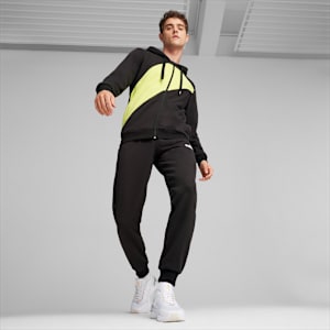 POWER Men's Tracksuit, PUMA Black-lime sheen, extralarge-IND