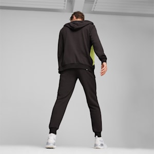 PUMA POWER Men's Tracksuit, PUMA Black-lime sheen, extralarge-IND