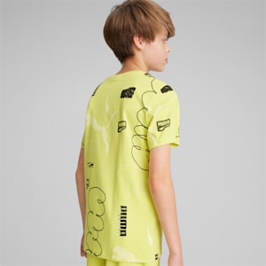 CLASSICS BRAND LOVE All-Over-Print Youth T-shirt, Lime Sheen, extralarge-IND