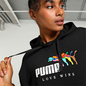 LOVE WINS Women's Hoodie, PUMA Black, extralarge-IND