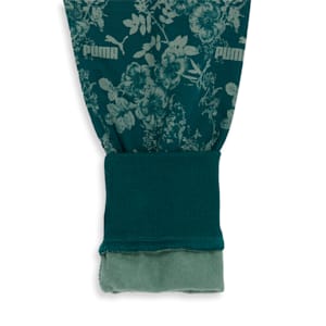 ウィメンズ FLORAL VIBES AOP クルースウェット 裏起毛, Malachite, extralarge-JPN