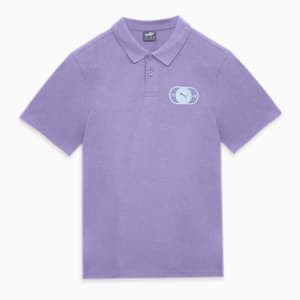 Graphic Boy's Polo T-shirt, Vivid Violet