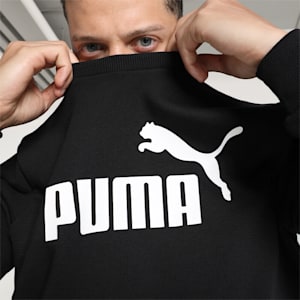 Big Logo Men's Crew-Neck Sweatshirt, PUMA Black, extralarge-IND