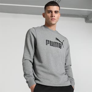 Big Logo Men's Crew-Neck Sweatshirt, Medium Gray Heather, extralarge-IND