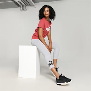 Women's Logo 3/4 Leggings, Light Gray Heather, extralarge-IND