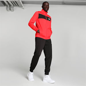 Mens red puma tracksuit discount