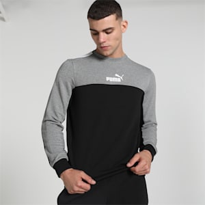 Colorblock Men's Crew-Neck Sweatshirt, PUMA Black, extralarge-IND