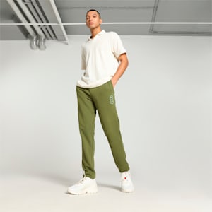 PUMA x one8 Men's Core Knitted Slim Fit Pants, Olive Green, extralarge-IND