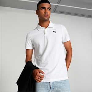 Men's Slim Fit Polo T-shirt, PUMA White, extralarge-IND